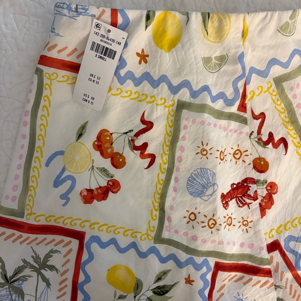 Abercrombie & Fitch patterned mini skort